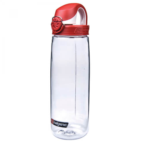 Nalgene Trinkflasche OTF 0,65 Liter klar/rot
