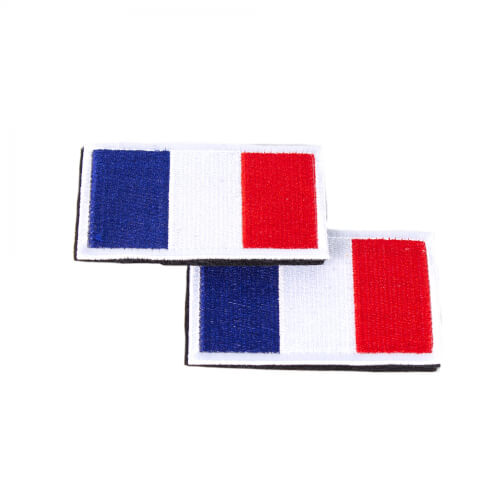 Französische Flagge Tricolore Stoff Patch 8 x 5 cm 2er-Set