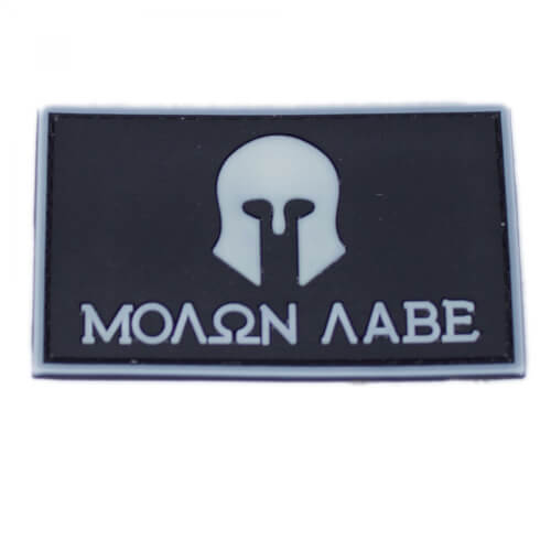 3D Rubber Patch Molon Labe Glow in the Dark