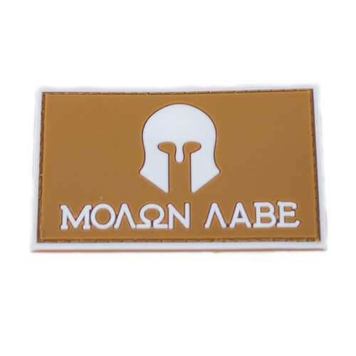 3D Rubber Patch Molon Labe Coyote Glow in the Dark