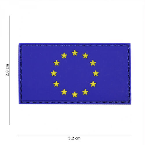 101 inc 3D Rubber Patch EU Flagge Blue