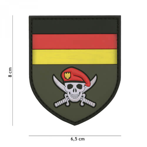 101 inc 3D Rubber Patch German Commando Skull