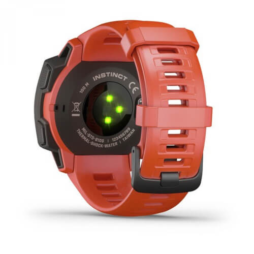 Garmin Instinct GPS-Smartwatch hellrot/schiefergrau