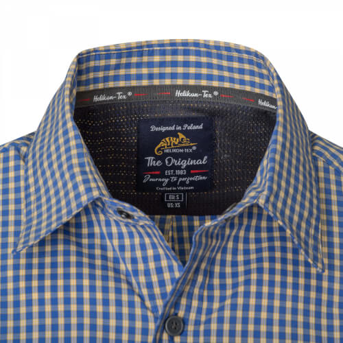 Helikon-Tex Covert Concealed Carry Short Sleeve Shirt Royal Blue Checkered