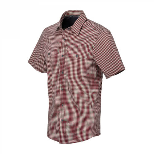 Helikon-Tex Covert Concealed Carry Short Sleeve Shirt Dirt Red Checkered 