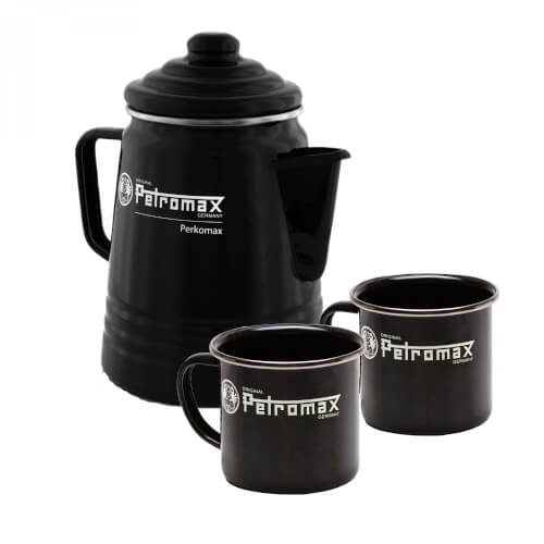 Petromax Perkolator + Tassen im SET schwarz