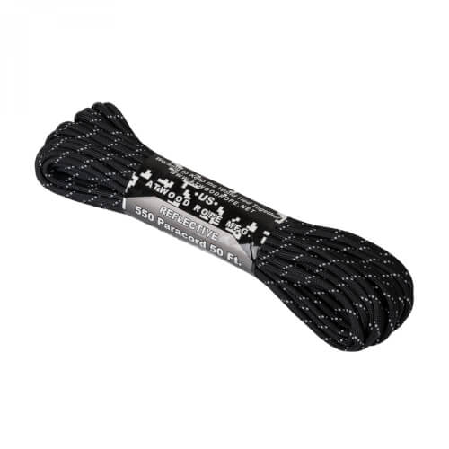 Atwood Rope 550 Paracord Reflective 15 m black