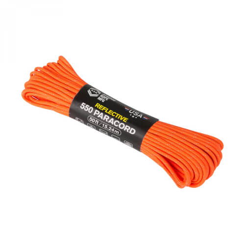 Atwood Rope 550 Rope Paracord Reflective 15 m neon orange