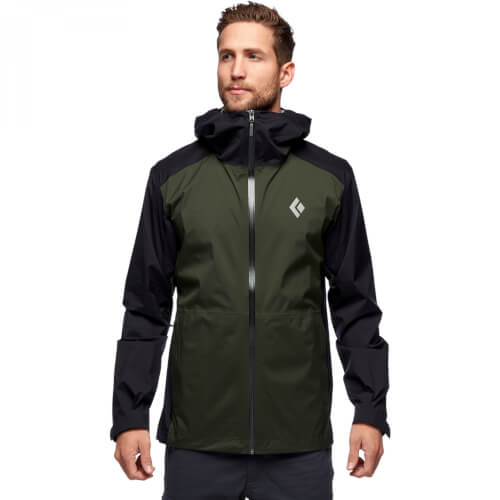 Black Diamond Stormline Stretch Rain Shell - Men's cypress-black