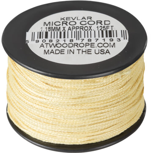 Atwood Rope Micro Kevlar Cord 1.18mm (125 ft/ 38 m) yellow