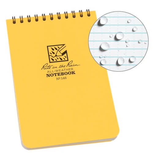 Rite in the Rain 4 x 6 Top Spiral Notebook gelb