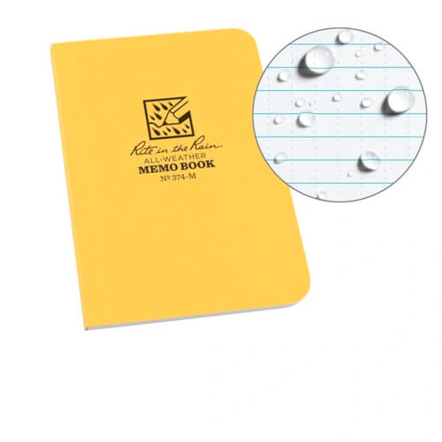 Rite in the Rain Field-Flex Memo Book gelb