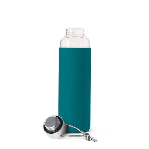 black+blum Glas Wasserflasche 600ml ozean