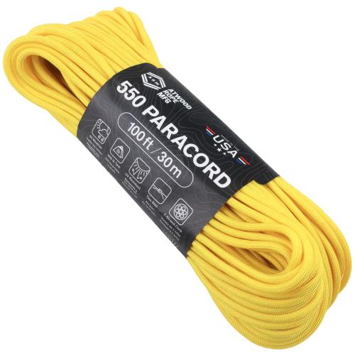 Atwood Rope 550 Paracord 30 m neon yellow