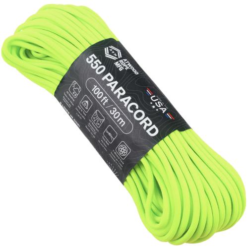 Atwood Rope 550 Paracord 30 m neon green