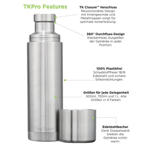 Klean Kanteen Edelstahl Isolierkanne TKPro stainless 