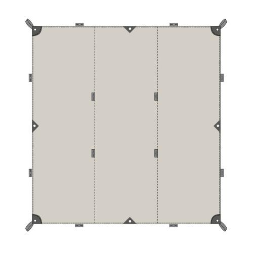 Tatonka Tarp 1 TC 425 x 445 cm Sonnensegel sand beige