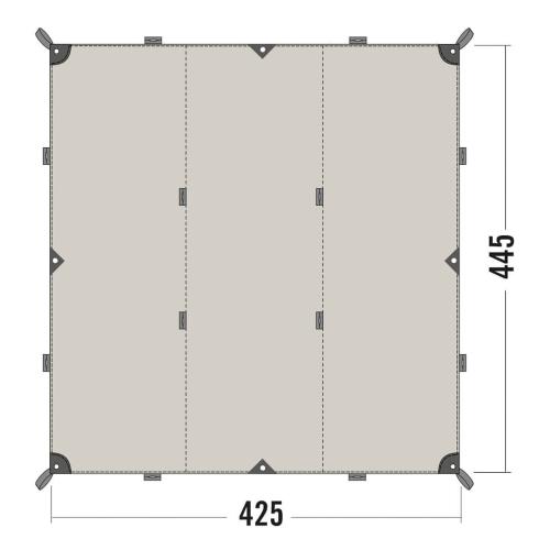 Tatonka Tarp 1 TC 425 x 445 cm Sonnensegel sand beige