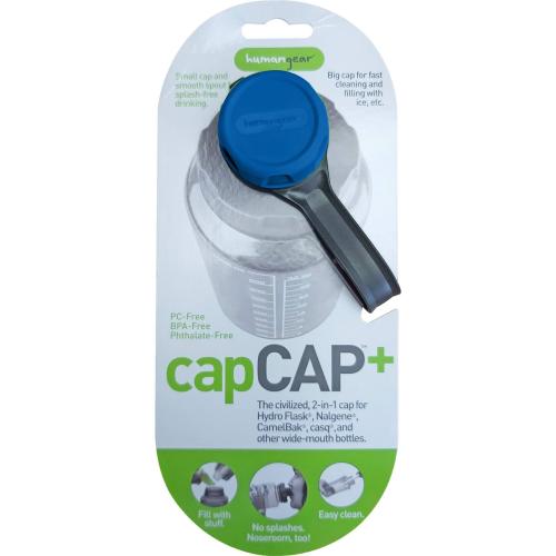 Humangear capCap+ 2-in-1-Flaschendeckel blau