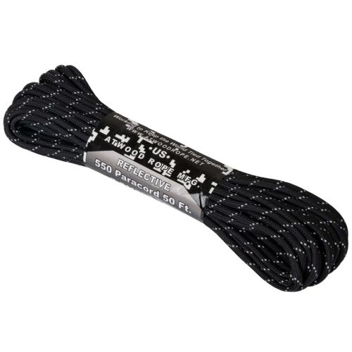 Atwood Rope Paracord 550 Typ III Seil Reflective 15m black