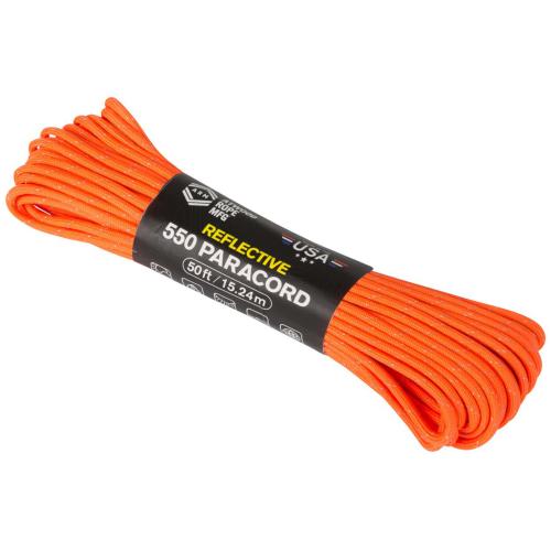 Atwood Rope Paracord 550 Typ III Seil Reflective 15m neon orange