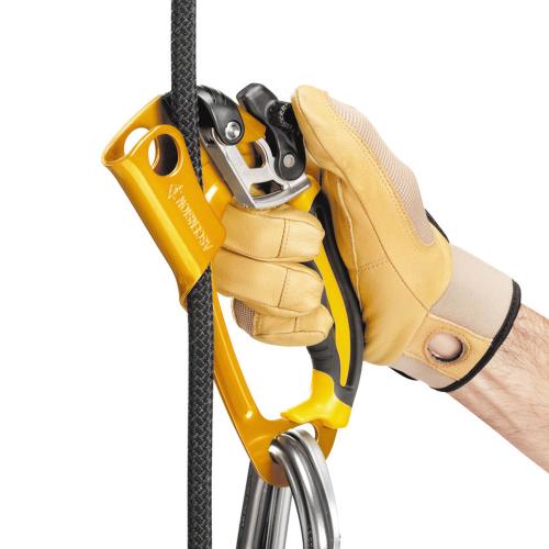 Petzl ASCENSION Handsteigklemme linke Hand gelb